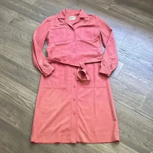 🔥sportrite🔥 | Vintage 1960’s  Arnel triacetate fabric blush pink trench coat
